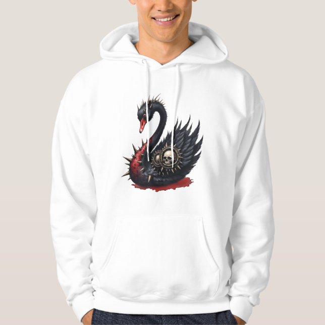 Moletom Not Your Average Swan – Spikes, Skulls & Sass.  (Frente)