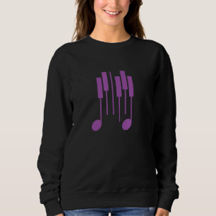 Moletom Nota Musical & Teclado de Piano Teclado Pianista