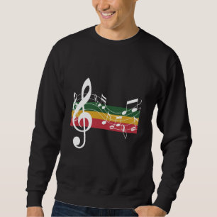 Moletom Notas musicais inspiradas no Reggae estético, jama