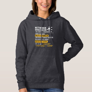Moletom Noun Engenheiro de rede Engraçado Hoodie Tech