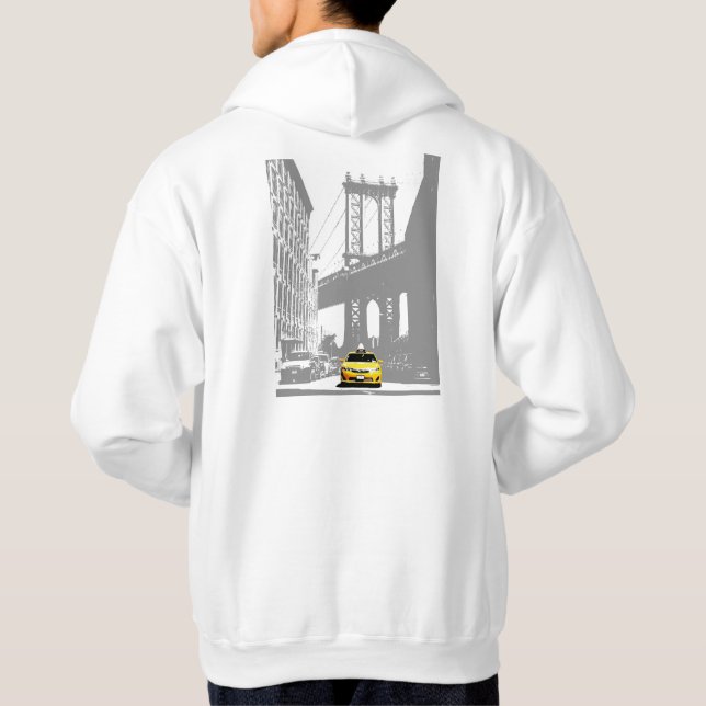 Moletom Nova Iorque da ponte de Modelo Brooklyn com Hoodie (Verso)
