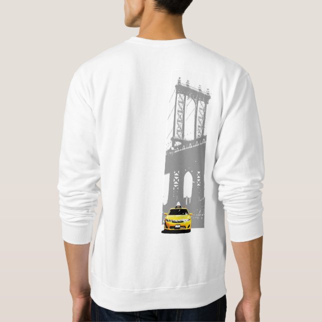 Moletom Nova Iorque Nyc Yellow Taxi Brooklyn Bridge Men (Verso)