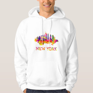 Moletom Nova Iorque skyline brilhante colorido