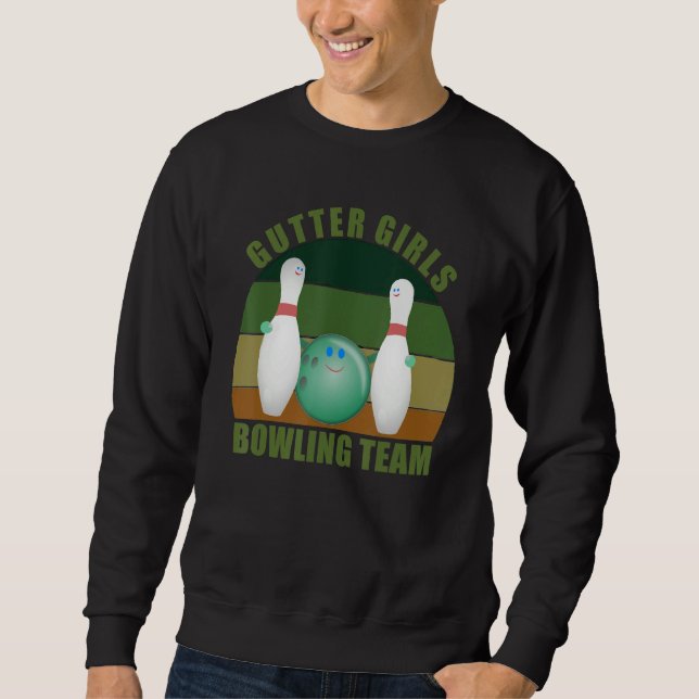 Moletom Novelty Funny Ten Pin Bowlers Team Gutter Girls Bo (Frente)