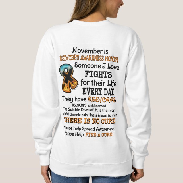 Moletom Novembro... Alguém Que Eu Amo Luta (Verso)