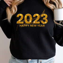 Moletom Novo ano 2023, Dourada acento Dourado Glitter Spar