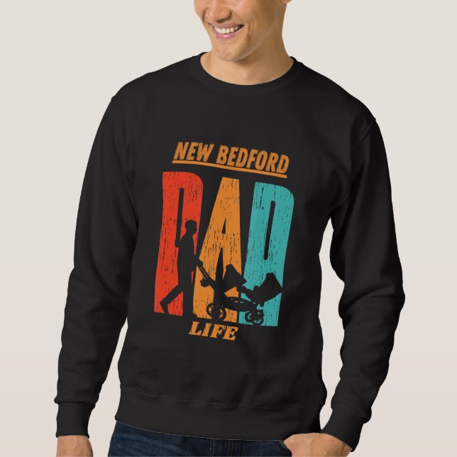 Moletom Novo Bedford Native Funny State Flag Pai Parente B (Frente)
