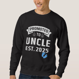 Moletom Novo tio 2025 Engraçado promovido ao tio Est. 2025