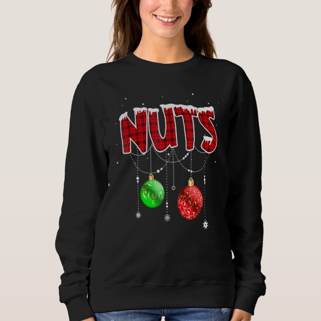 Moletom Nozes do Peito Correspondendo Castanhas de Natal C (Frente)