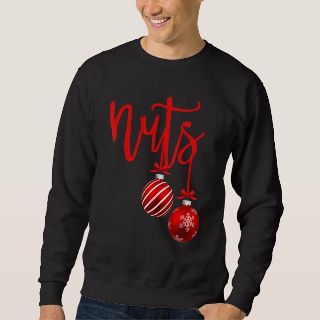 Moletom Nozes do Peito de Natal Casal de Natal Sr e Sra L (Frente)