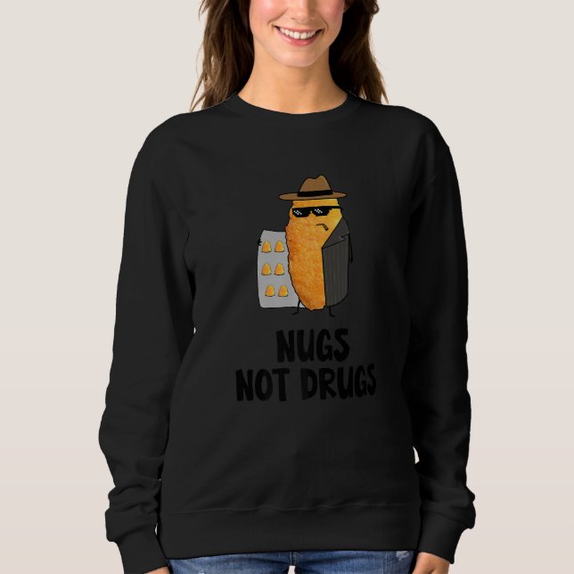 Moletom Nuggets Não Drogas Frango Engraçado Premium (Frente)