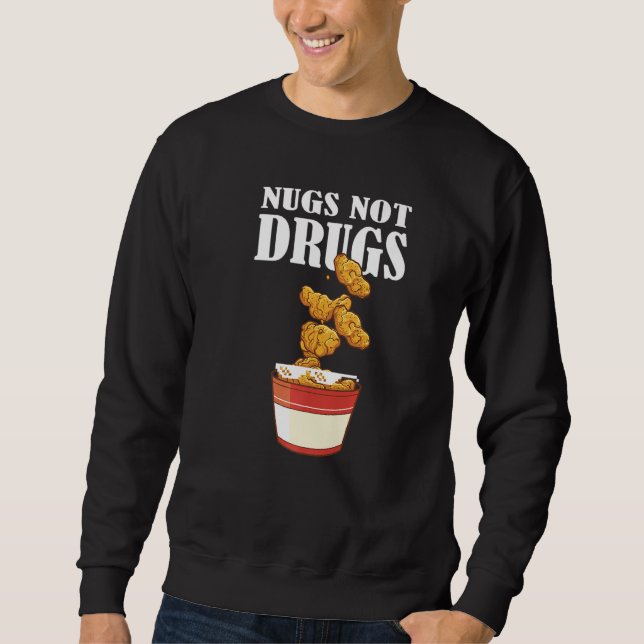 Moletom Nugs Não Drogas  Frango Nugget Nug Fantasia  2 (Frente)