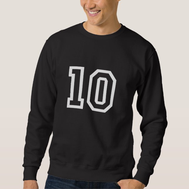 Moletom Número 10 Equipe Esportiva Varsity - Ano de Aniver (Frente)