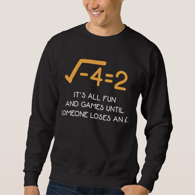 Moletom Número imaginário Nerd Matemático Engraçado (Frente)