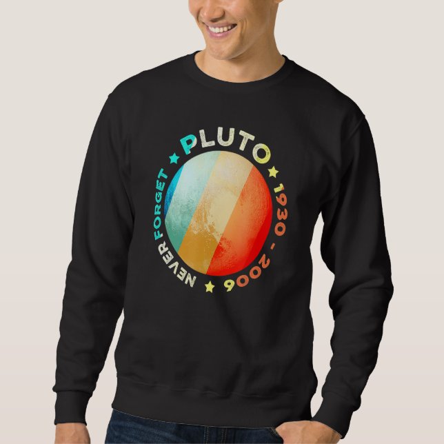 Moletom Nunca Esqueça Plutão Funny Retro Planet Space Scie (Frente)