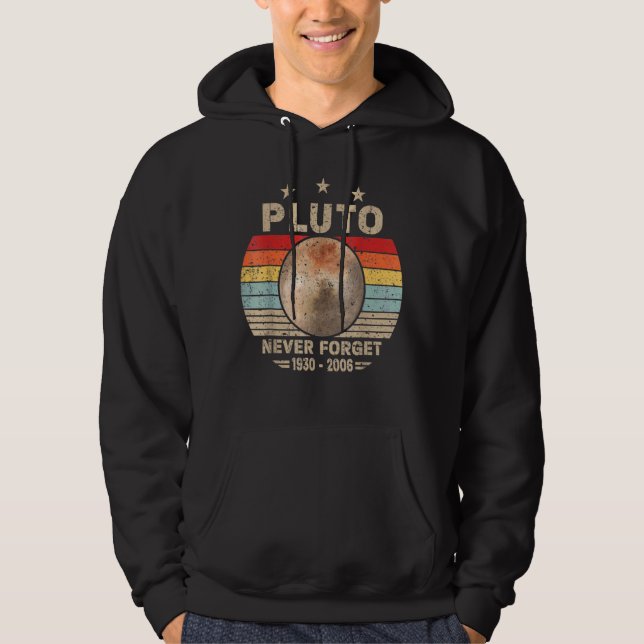Moletom Nunca Esqueça Plutão Retro Nerdy Astronomy Space S (Frente)