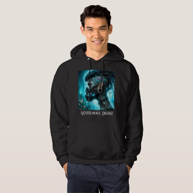 Moletom Nunca Mais Desigz Cyberpunk Warrior Sweatshirt (Frente Completa)