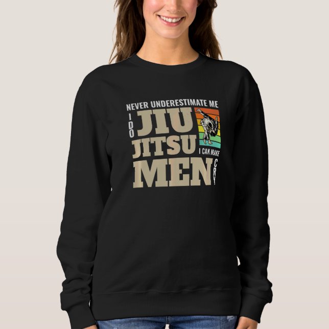 Moletom Nunca Me Subestime Eu Faço Jiu Jitsu Chutando Luta (Frente)