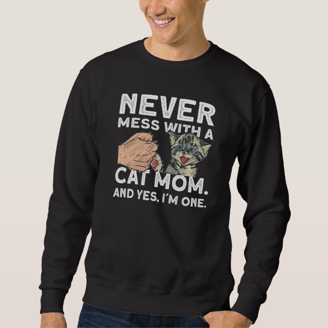 Moletom Nunca Mente Com Um Gato De Gato Da Mãe (Frente)