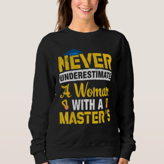 Moletom Nunca Subestime Mulher Mestrado Faculdade Gr