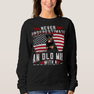 Moletom Nunca Subestime Um Velho Com Um Rottweiler U