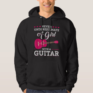 Moletom Nunca Subestime Uma Garota Com Uma Guitarra