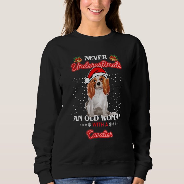 Moletom Nunca Subestime Uma Idosa Com Um Cavalier (Frente)