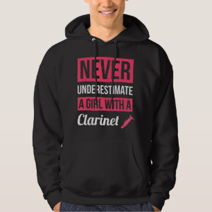 Moletom Nunca Subestime Uma Rapariga Com Um Clarinet.