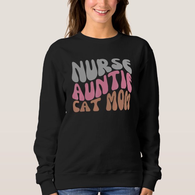 Moletom Nurse Auntie Cat Mom (Frente)