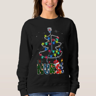 Moletom Nurse Christmas Tree Stethoscope RN LPN Scrub Nurs