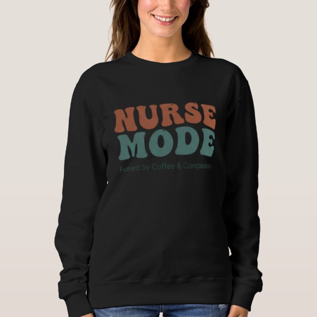 Moletom Nurse Mode Retro Wavy Typography (Frente)