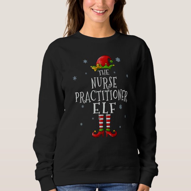 Moletom Nurse Practitioner Elf  Xmas Groupe Matching Chris (Frente)