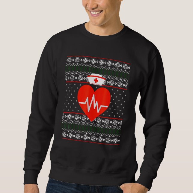 Moletom NURSE UGLY SWEATER Merry Christmas  Nursing (Frente)