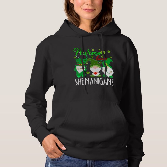 Moletom Nurses Love Shenanigans Funny Gnomes Nurse St Patr (Frente)