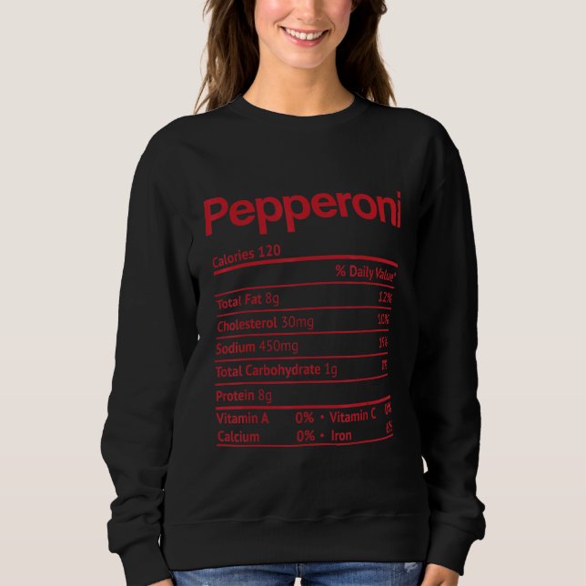 Moletom Nutrição Pepperoni Fato de Ação de Graças Natal (Frente)