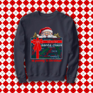 Moletom Nuvem de palavras Papai Noel não espiar até o Nata
