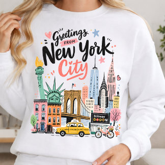 Moletom NYC Vintage Skyline Statue Liberty
