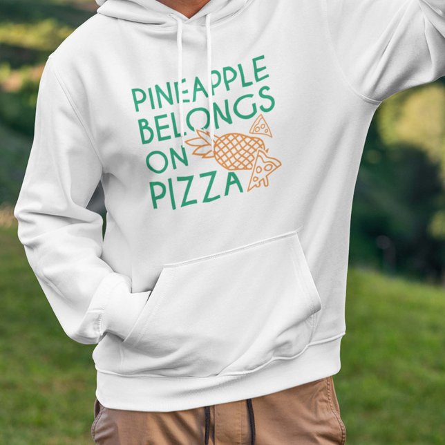 Moletom O Abacaxi Pertence À Pizza (Pineapple Belongs On Pizza Hoodie)