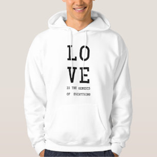 Moletom O amor é a gênese de tudo/Letras negras H