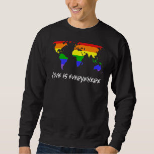 Moletom O Amor É Em Todo Lugar Um Gay Pr De Lésbica Homoss