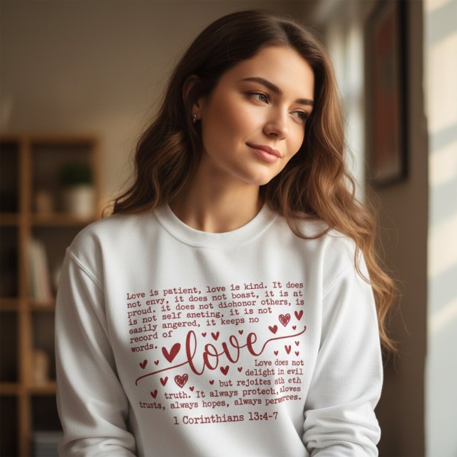 Moletom O Amor é Paciente 1 Coríntios 13 Fé Cristã  (Criador carregado)