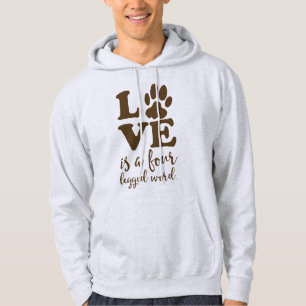 Moletom O amor é um amante dos animais de quatro patas da