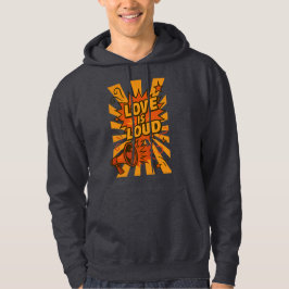 Moletom O Amor é uma Afirmação em Estilo de Quadrinhos em 