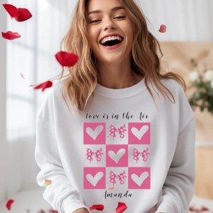 Moletom O amor está no estilo cardíaco do Air Block