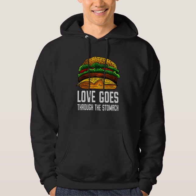 Moletom O Amor Passa Pelo Estômago Eu Cheeseburger Eu Pego (Frente)