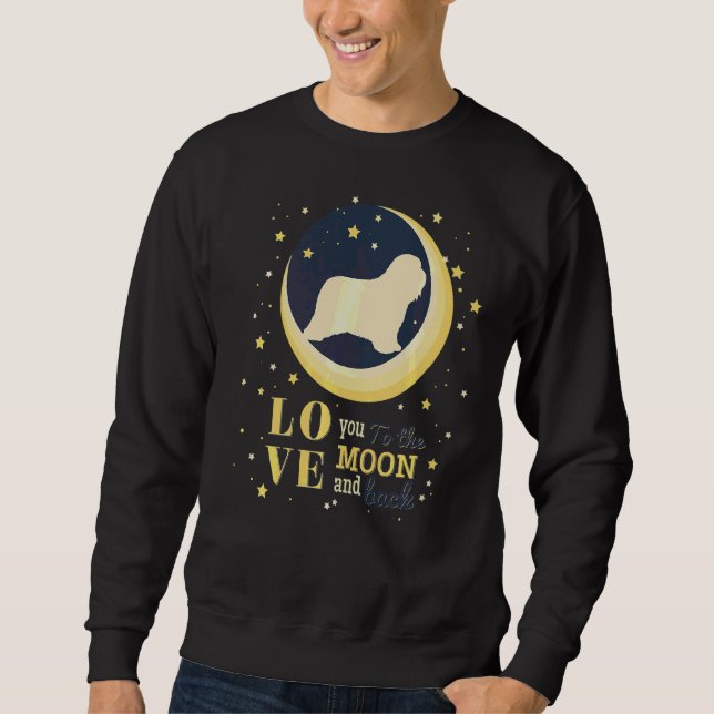 Moletom O Amor Trazia Collie À Lua (Frente)