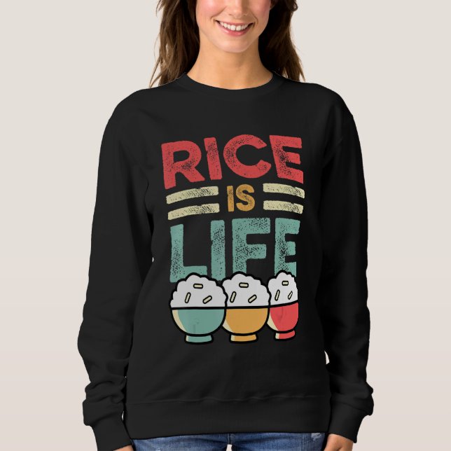 Moletom O Arroz é Vida Pessoa Asiática ou Chinesa (Frente)