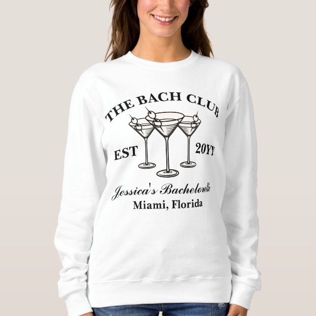 Moletom O Bach Club Luxury Bachelorette Trip Matching (Frente)