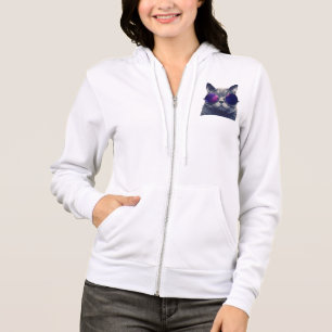 Moletom O Bella das mulheres+Hoodie do Cheio-Fecho de