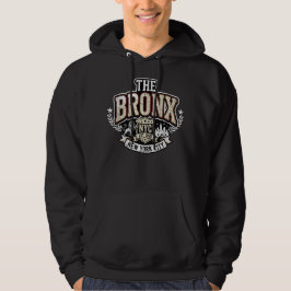 Moletom O Brasão Angustiado do Bronx Com Leão e Silhueta d